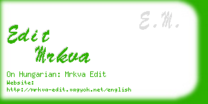 edit mrkva business card